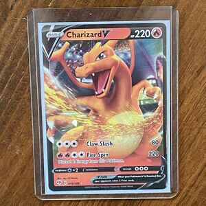 Pokémon Fire Charizard V 220 HP Basic Collectible Card Size Standard